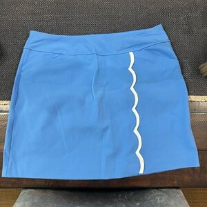 Lilly Pulitzer Blue Skort with White Scallop Trim